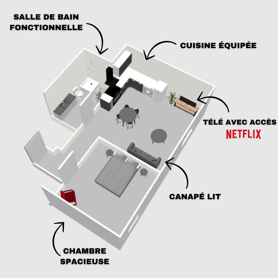 Le Grand Republicaint2 Apartment Le Peage-de-Roussillon